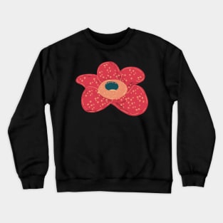 corpse lily, flower, red, rare flower, nature, rafflessia, rafflesia arnoldii- rafflesia flower Crewneck Sweatshirt